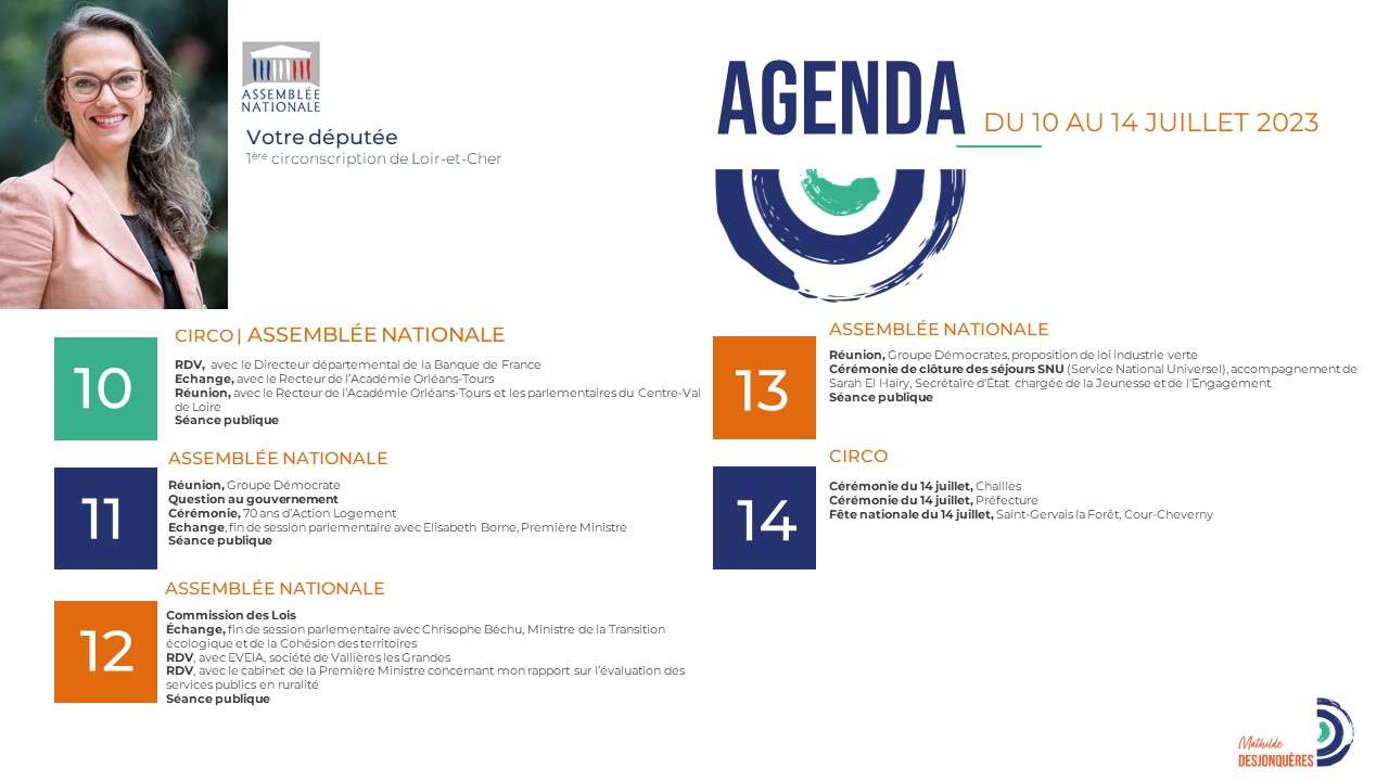 Agenda de Mathilde Desjonquères